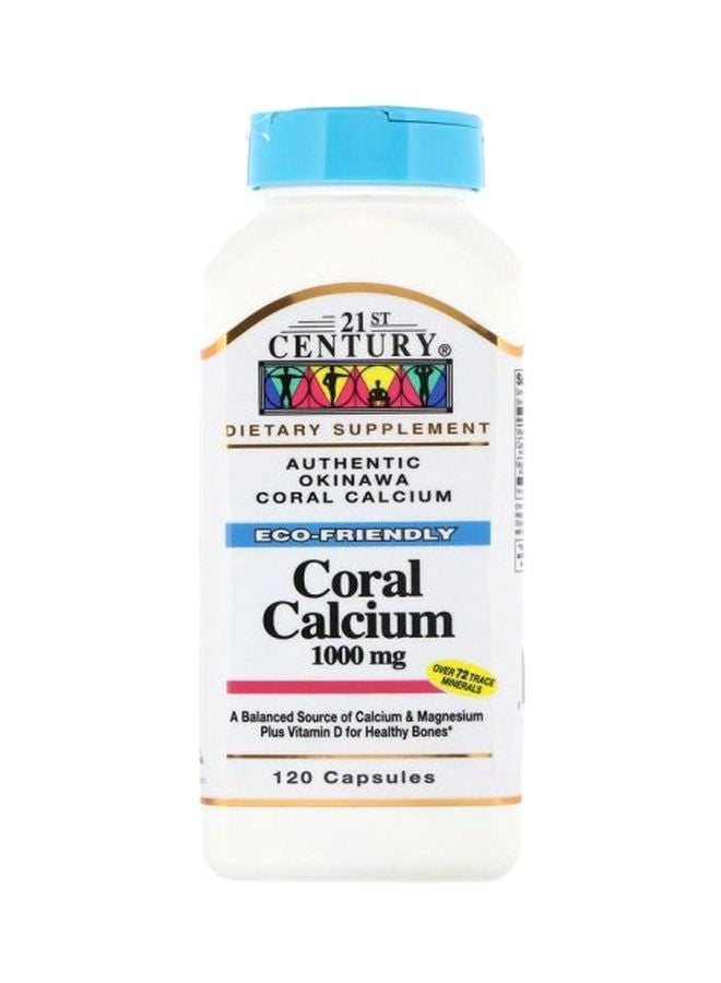 القرن الحادي والعشرون مكمل غذائي بالكالسيوم المرجاني صديق للبيئة بتركيز 1000 ملجم - 120 قرص - Image 1